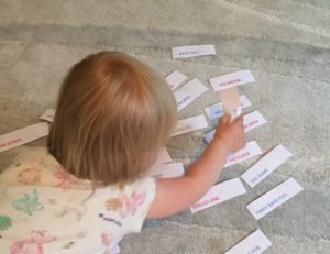 Playing the nursery rhyme game