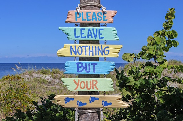 Beach signage
