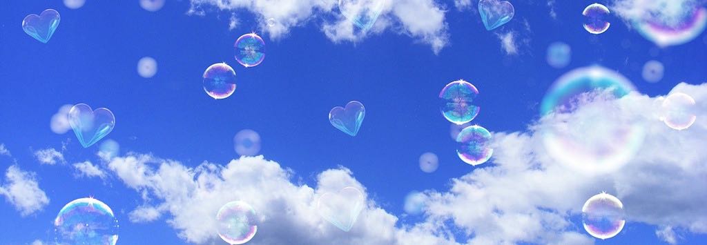Blue sky and bubbles